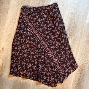 Vintage Floral Midi Skirt
